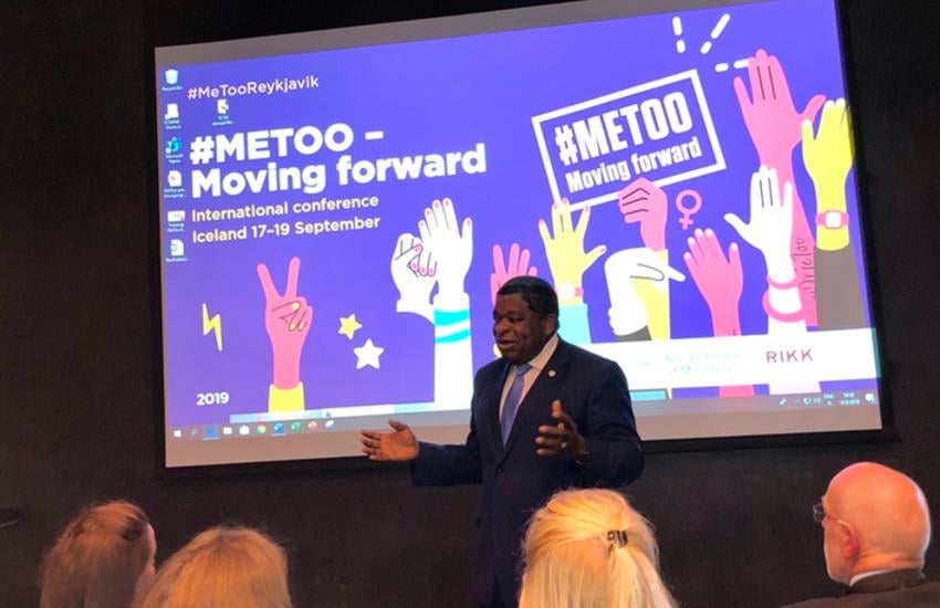 Martin Chungong at MeToo conference in Iceland