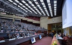 L’UIP a adopté lors de sa 130ème Assemblée (mars 2014) une résolution 
historique sur le désarmement nucléaire, « Pour un monde exempt d’armes 
nucléaires : la contribution des Parlements ». ©UIP, 2014


