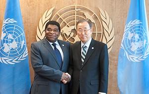 UN Secretary-General Ban Ki-moon and IPU Secretary General Martin Chungong