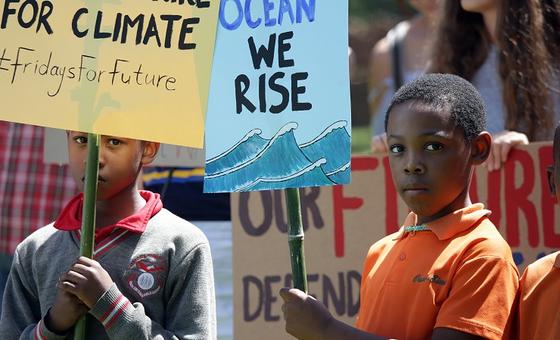 children at climate change demonstration